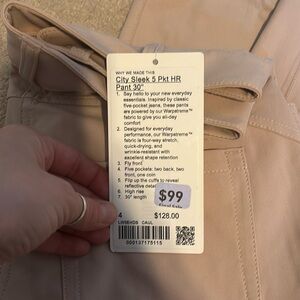 City sleek pant. Light tan color.